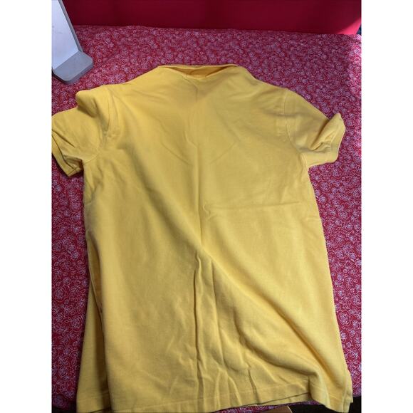 Polo Ralph Lauren Polo Shirt Mens M Yellow Custom Slim Fit Short Sleeve V1 - Picture 5 of 5